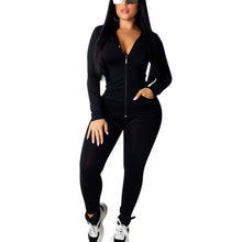 Load image into Gallery viewer, Whitney Hooded Light Weight 2 Piece Sweat Suit
